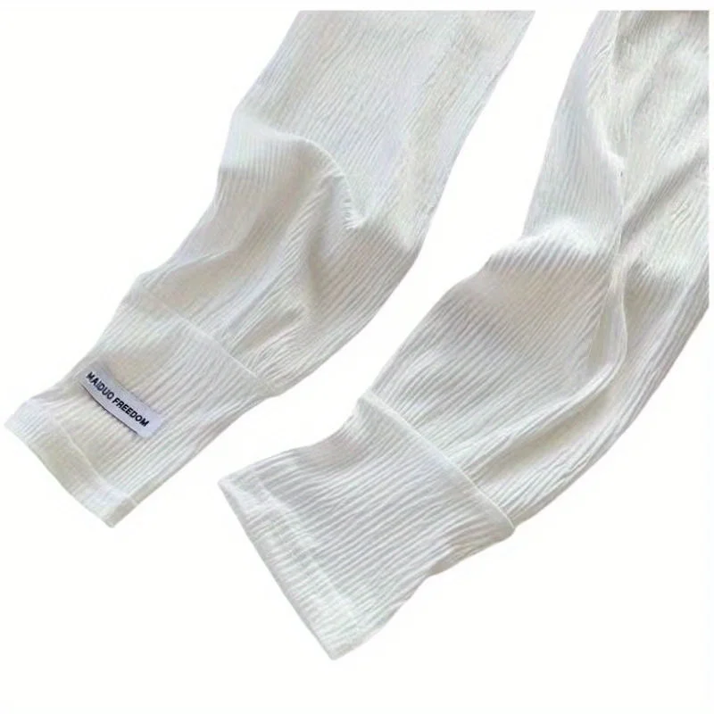 قفازات حماية من الشمس من الحرير الجليدي المختارة بعناية، فضفاضة كبيرة الحجم للقيادة للحماية من الأشعة فوق البنفسجية، قفازات صيفية بأكمام ثلجية