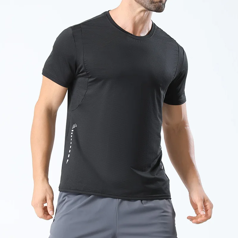 Quick-drying T-shirt Men's Quick-drying Clothes Men's Running Half-Sleeve Top Ice Silk Elastic T-shirt Sports Short Sleeve Men's