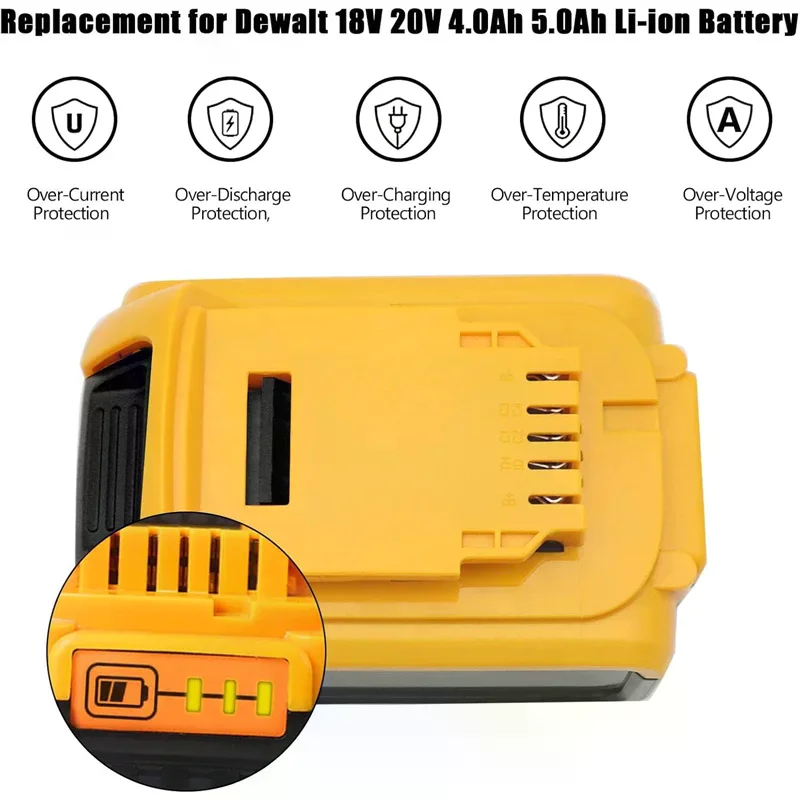 

DCB200 Li-ion Battery Case With PCB Charging Protection Circuit Board Box Shell For 18V 20V 4Ah 5Ah Lithium Power Tools