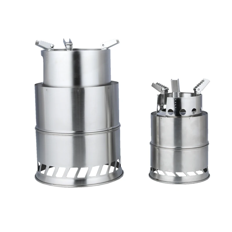 

Hot Sale Stainless Steel Portable Wood Stove for Outdoor Camping and Hiking