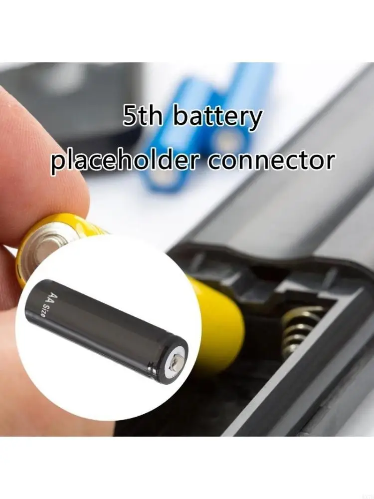 LR6 AA Dummy Battery Placeholder Replacement Fake Battery Housing Shell Conductor for DIY Projects Not Real Battery 