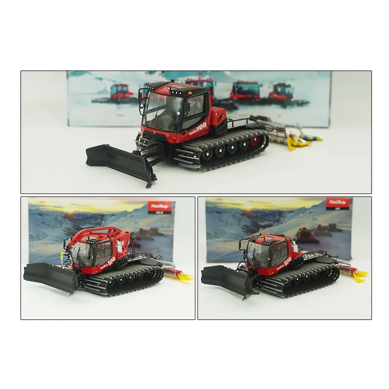 Diecast 1:43 Scale German Pistenbul-600 Snowplow Alloy Vehicle Model