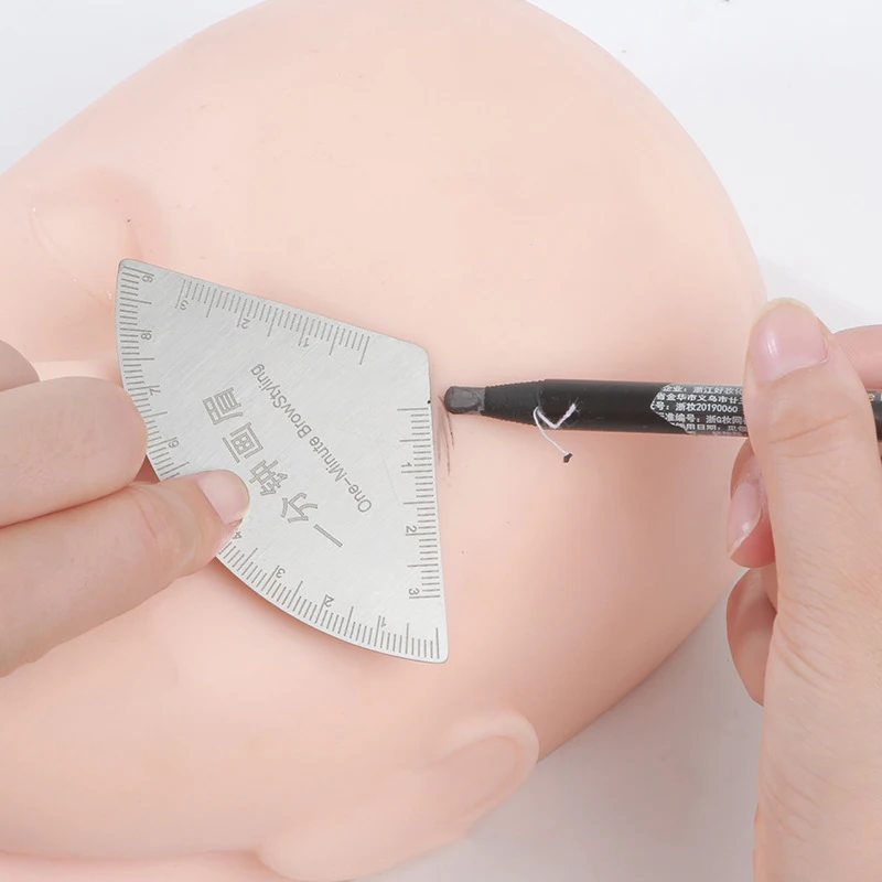 

Линейка для быстрого рисования дизайна бровей, инструмент для микроблейдинга, инструмент для картирования, руководство для рисования перманентного макияжа, линейка для татуировки, многоразовые