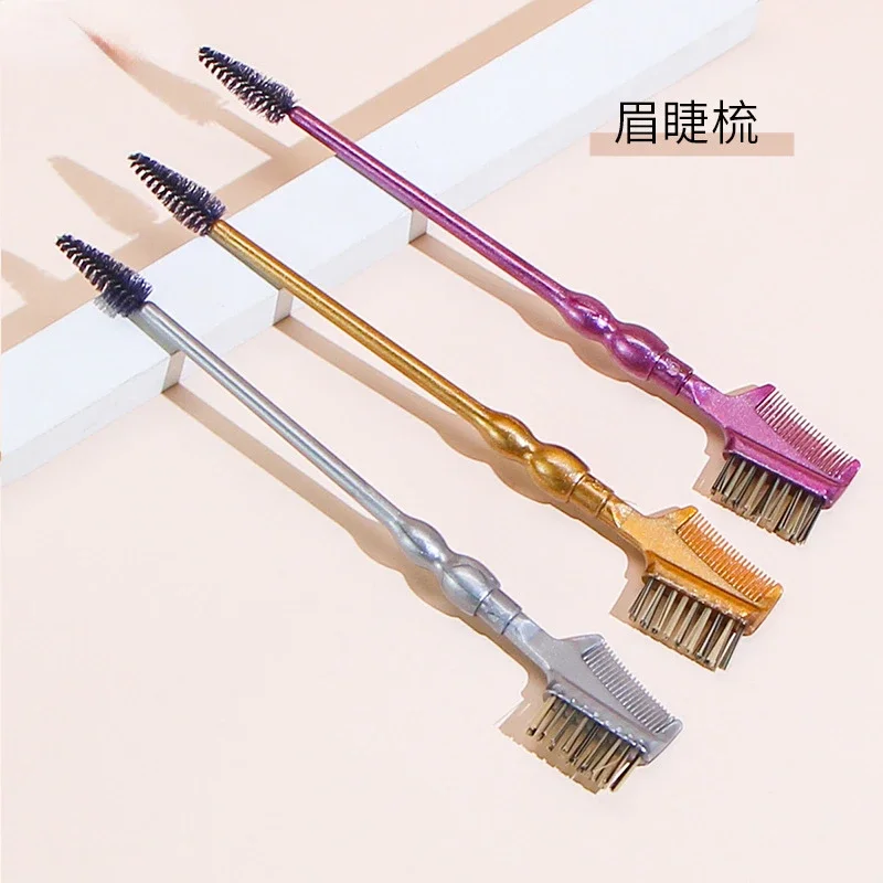 Single double-headed eyebrow comb Spiral eyelash comb and eyebrow brush dual-purpose eyelash curler beauty tool makeup brush