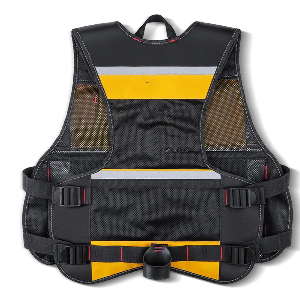 Adjustable Lightweight Construction Work Tool Vest Kit Kit Vest Pockets Straps Special Tool Tool Repair Professional Electr P0Y0