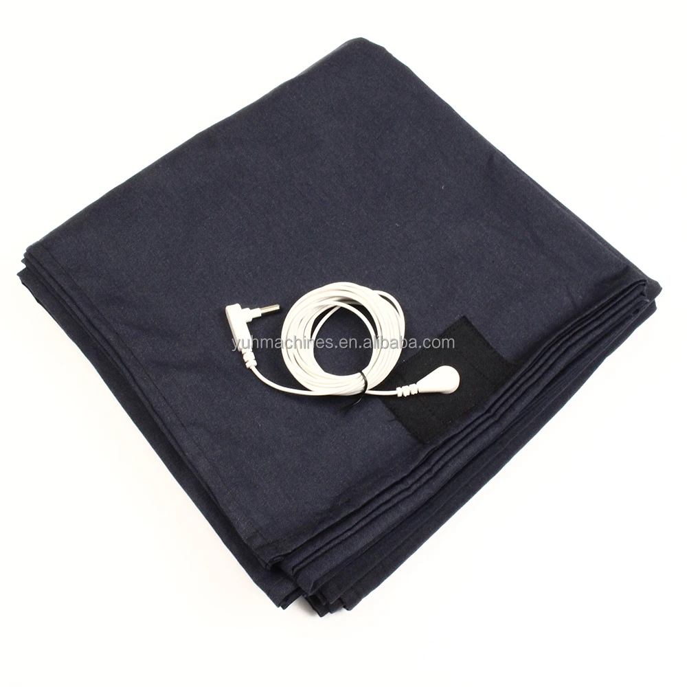 Stainless Steel Fiber Grounding Sheet  Conductive Earthing Bed Sheet with 15ft Grounding Cord