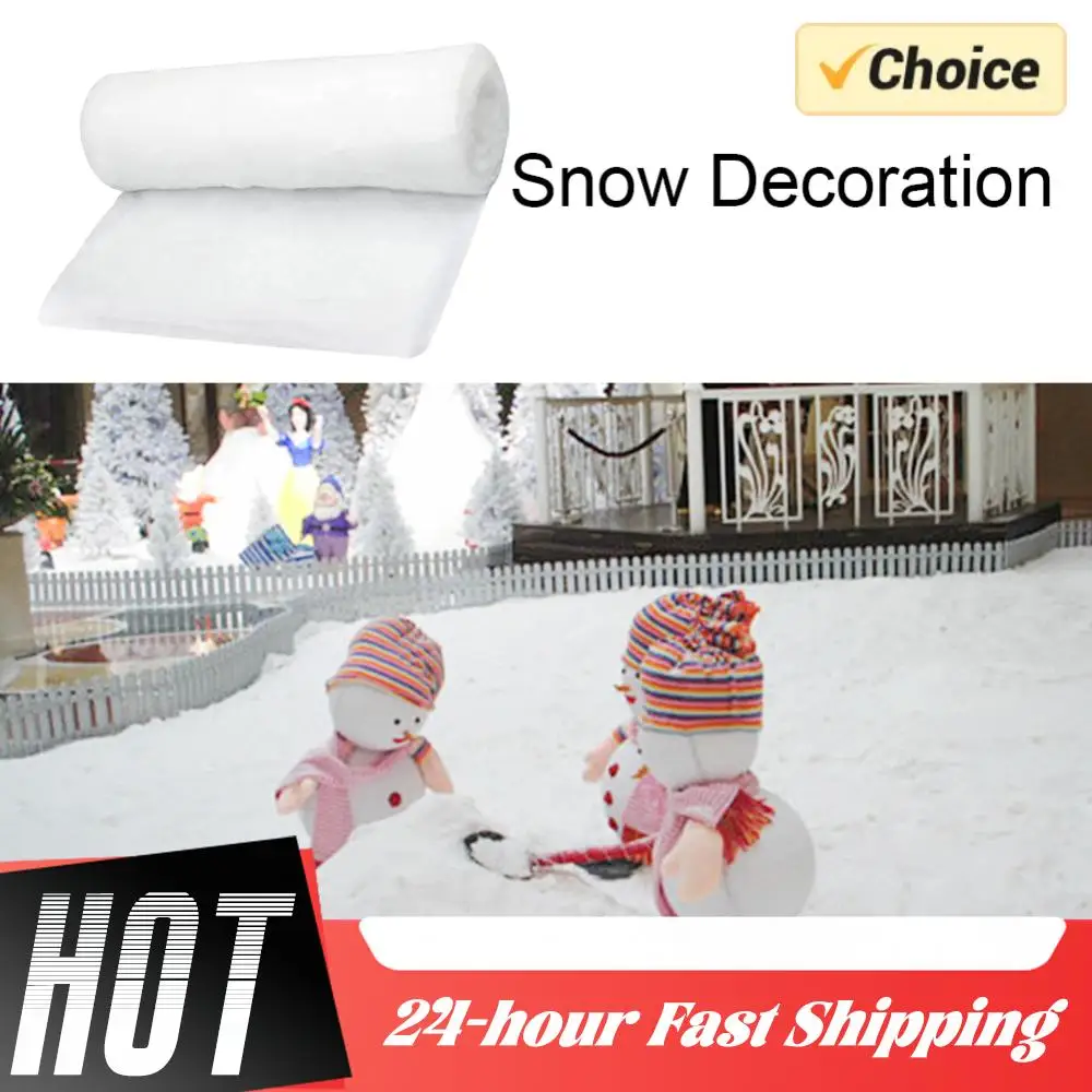 عيد الميلاد محاكاة بطانية الثلج سميكة الثلوج القطن الاصطناعي ندفة الثلج مشهد الثلج الديكور هدايا احتفالية