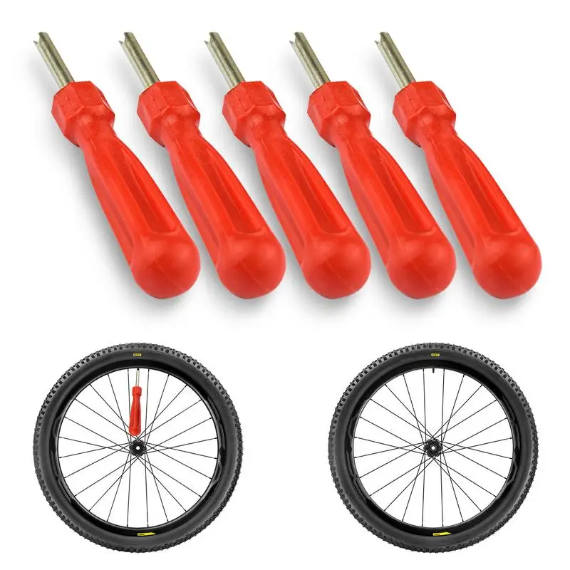 1/5Pcs Tire Valve Stem Removal Tool Long-term Screwdriver Handy Install Tool For Replacing Valves On Vehicles