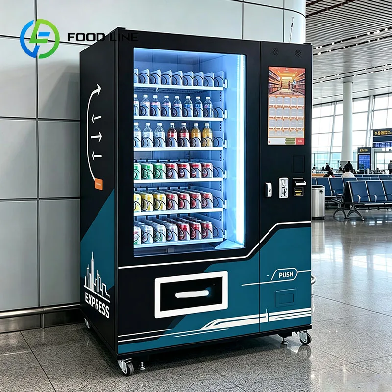 Snack Vending Machine Food Dispenser Combo Vending Machine Chips Popcorn Cookies Candy Cold Drinks Customized