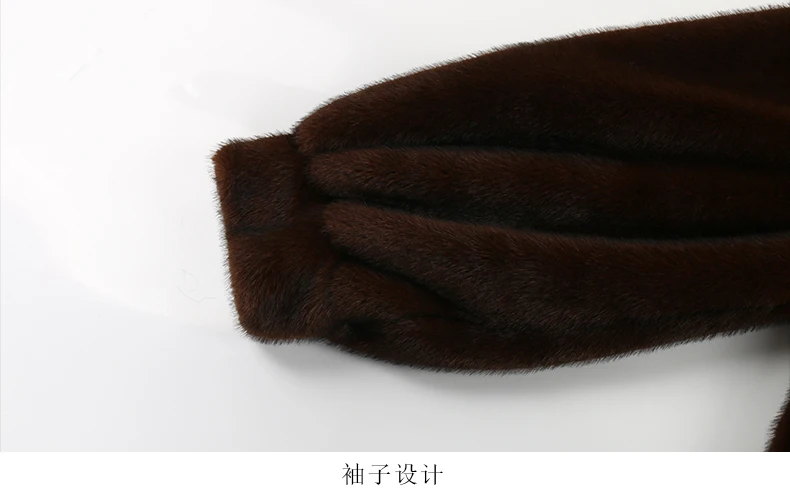 Nerazzurri Winter Long Thick Warm Soft Fluffy Brown Faux Mink Fur Coat Women Single Breasted Elegant Luxury Designer Clothes