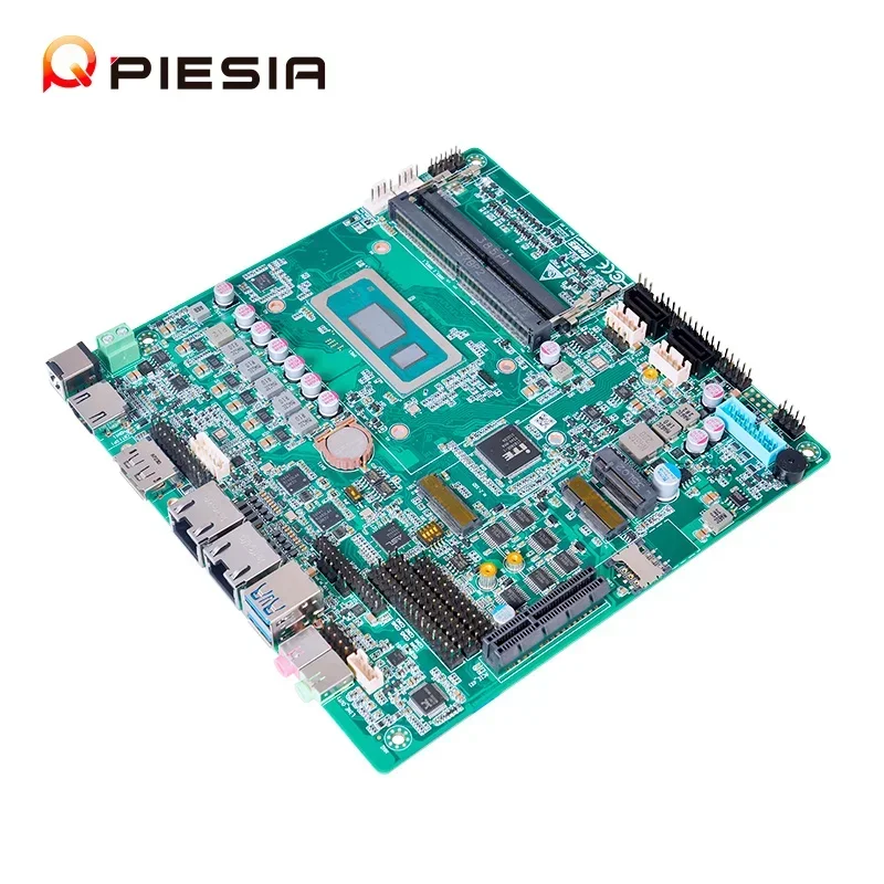 Piesia OEM i3-1215U 2*SATA3.0 6*Com 6*USB Dual Lan Industrial Mini ITX Motherboard with 12th Gen Alder Lake-U Processor