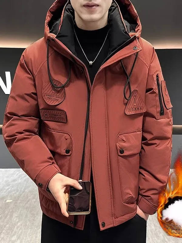 

Men's Winter Warm down Jaet Outdoor Cold Resistance aphene Cloud Durable Water Repellent Hooded Synthetic Fiber Faion U...