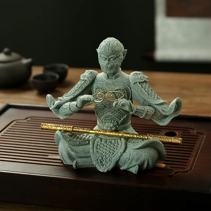 Black Myth Wukong Monkey Figurine Tea Table Desktop Mini Landscape Decoration