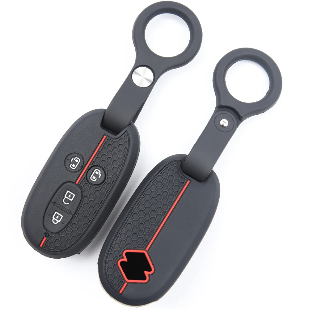 For Suzuki Wagon R Every Hustler Palette Solio Alto Lapin Spacia Silicone Remote Fob Holder Compact Wristlet Shock Absorbing Non