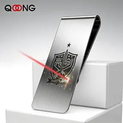 Латунный Зажим для купюр из нержавеющей стали с надписью на заказ, тонкий бумажник с зажимом для пар, карманные деньги, удостоверения личности, кредитных карт, держатель для денег