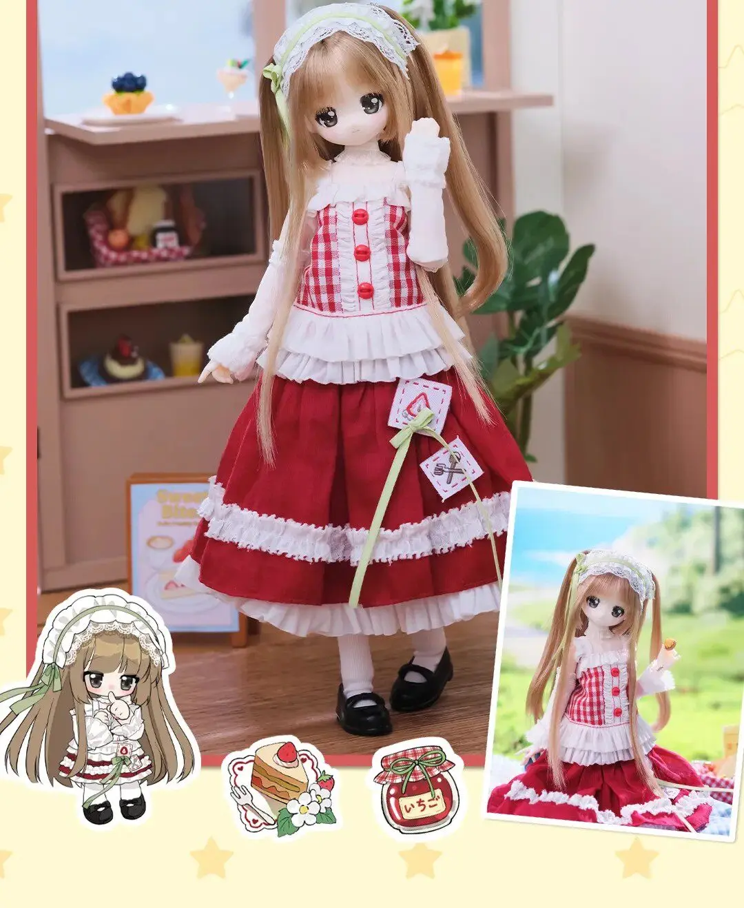 Original SyncyLand OOTD BJD Blind Box Niedliche Anime-Puppe mit Beweglichen Gelenken und Echthaar Key 2 Mini Sammelfigur Wohndekor Geschenk – Detail 8