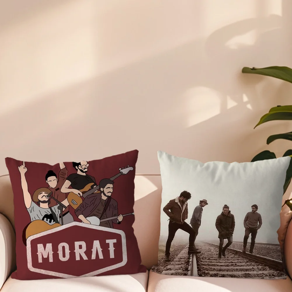 Morat Band Pillow Case For Sofa Bedroom Living Room Office Bedside Table Backrest Cushion Printing Square