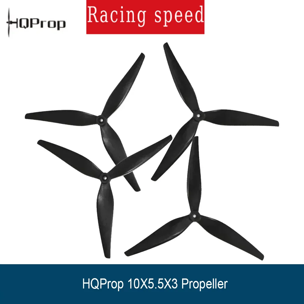 HQ MacroQuad Prop 10X5.5X3 Black-Glass Fiber Reinforced Nylon Propeller for FPV RC Drone