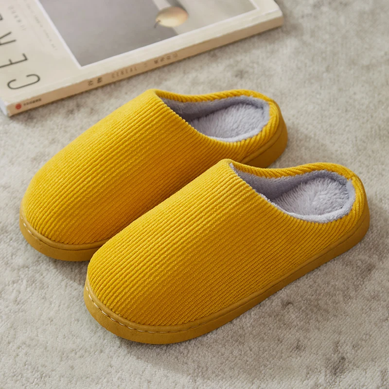 Indoor Fluffy Slipper For Home Man Winter Men's Cotton Slippers Keep Warm Sole Shoe Explosive Style Soft Comfortable Coupleshoes