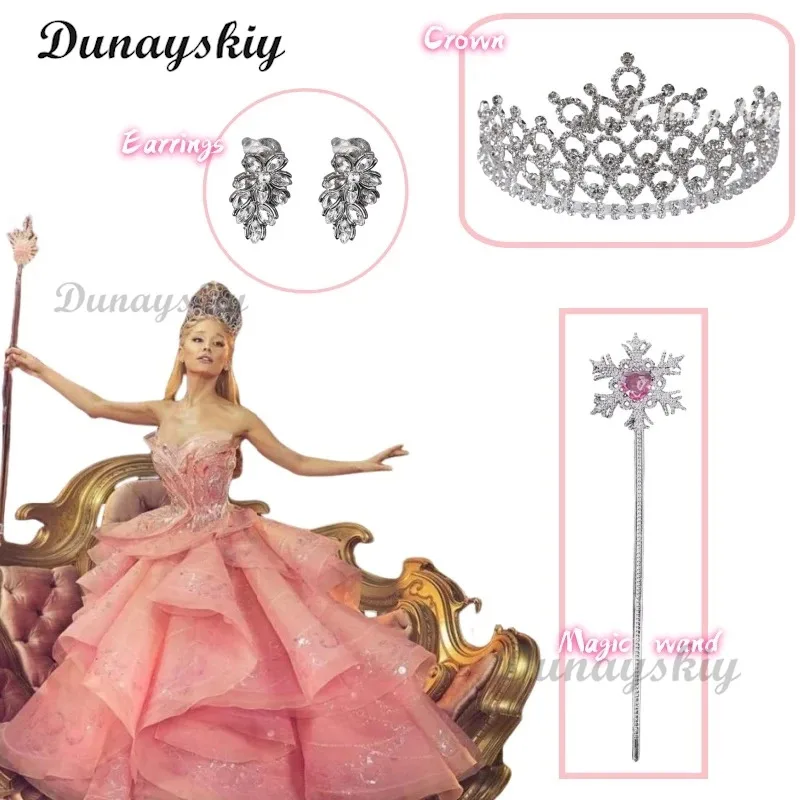 

Glinda Cosplay Earrings Wicked Disguise Magic Wand Women Costume Accessories Halloween Carnival Party Props Gifts Customized