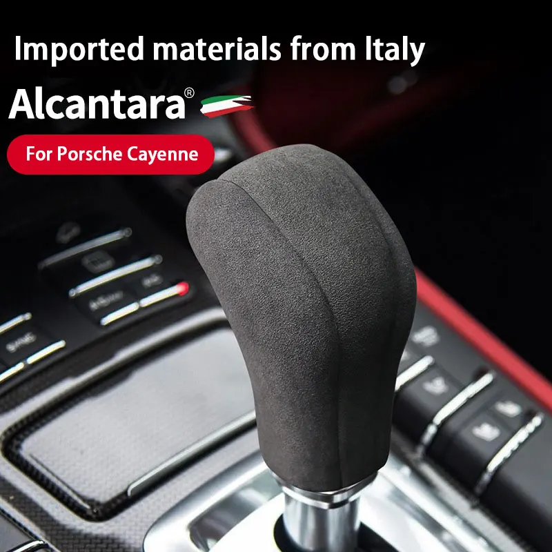 

For Porsche Cayenne 2011-2017 Alcantara Suede Wrap Center Console Gear Shift Knob Trim Cover Car Interior Tuning Accessories