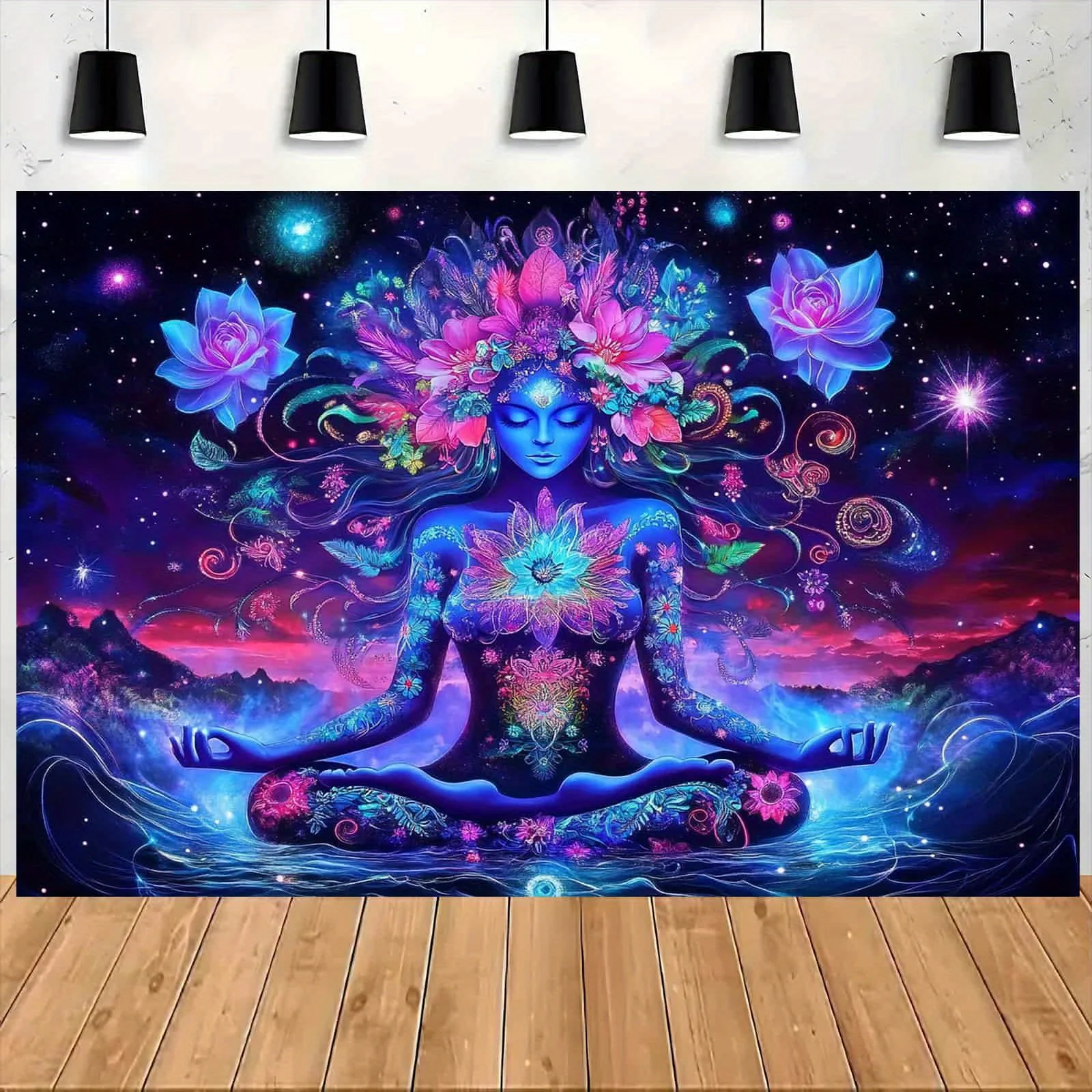 VIKAMA-tapiz espiritual del universo bohemio, Yoga, meditación, esquina, dormitorio, cabecera, fondo, decoración de estudio de mente corporal