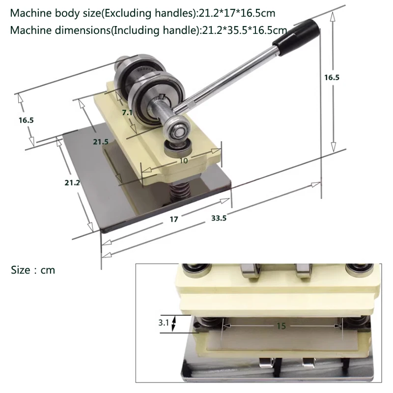 Double Wheel Hand Leather Cutting Machine Photo Paper PVC/EVA Sheet Cutter DIY Leather Die Cutting Machine Punching Manual Press