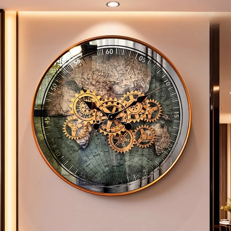 Upgrade Gear Wall Clock Living Room Design Fashion Watch Atmospheric Metal Clock Digital Nordic Orologio Da Parete Home Decor