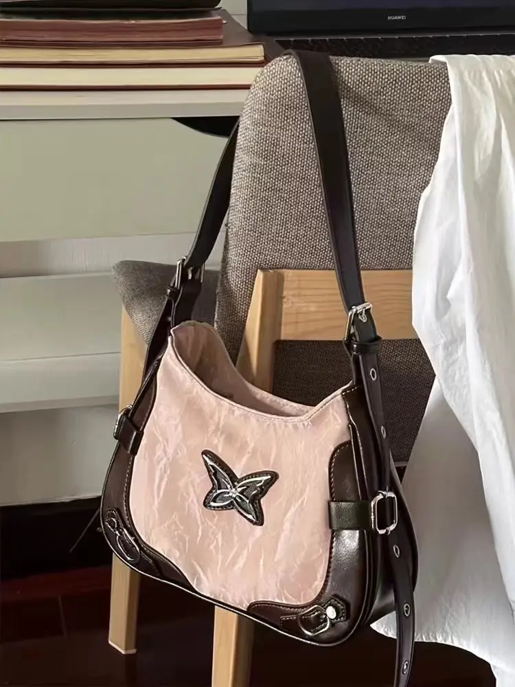 

Butterfly Pu Leather Shoulder Bag American Retro Handbag Armpit Bag Storage Bag Tote Women's Bags Purse Tote Bags Purse
