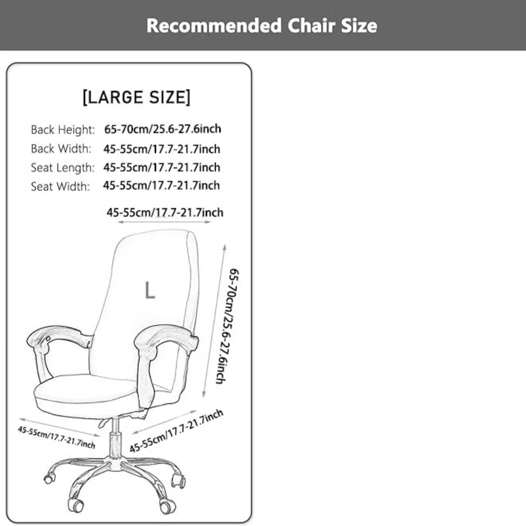قطعة واحدة من غطاء كرسي المكتب المصنوع من حرير الحليب المرن، يحافظ على كرسي المكتب نظيفًا ومرتبًا، أغطية كراسي مرنة