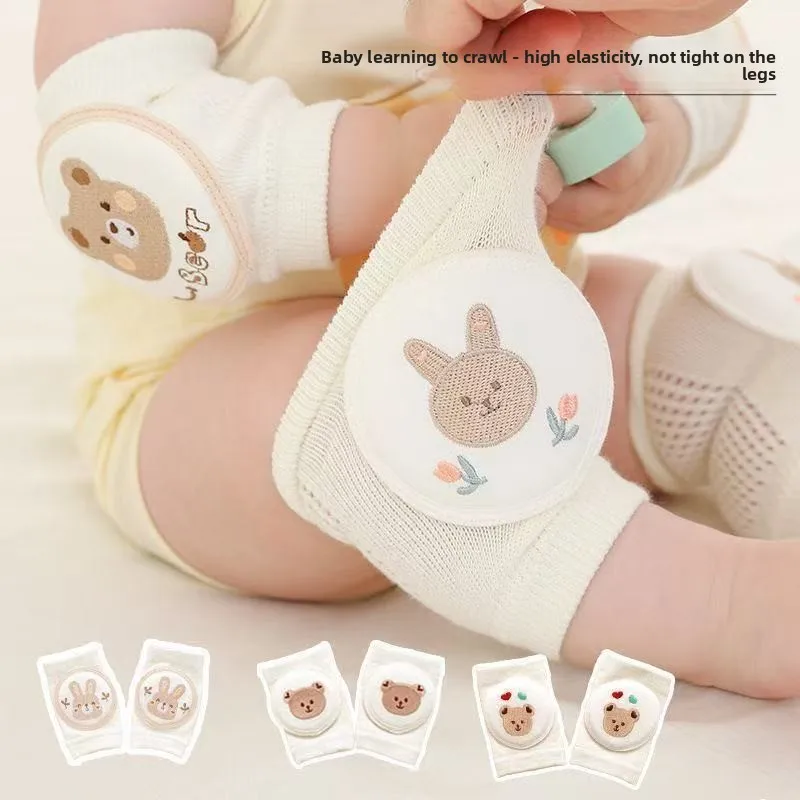 0-3Y Baby Knee Pads 1 Pair Breathable Summer Crawling Protectionl Learning To Walk Gear Leg Warmer Knee for Infants & Toddlers