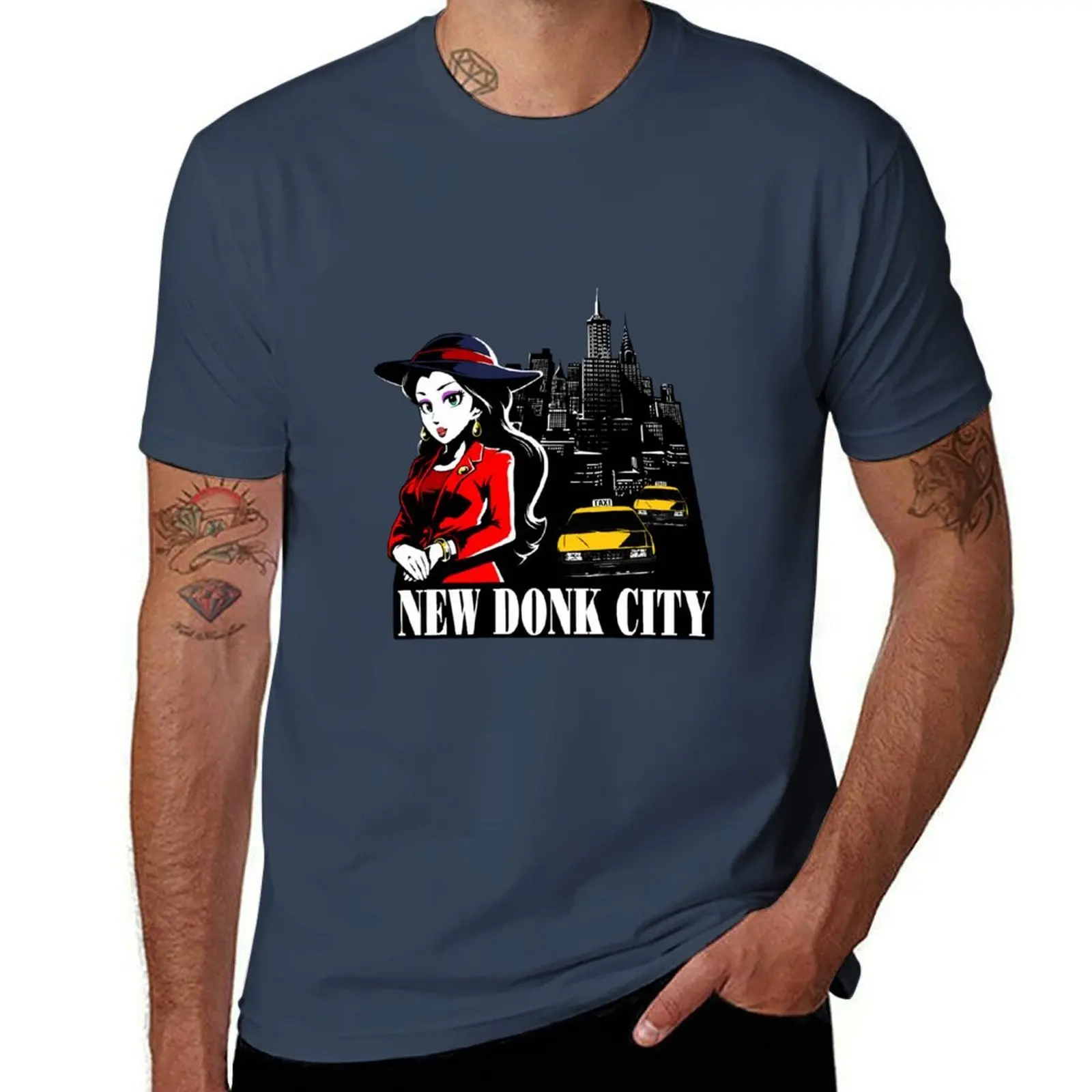 

New Donk City T-Shirt Basic All Season Solid T-Shirt