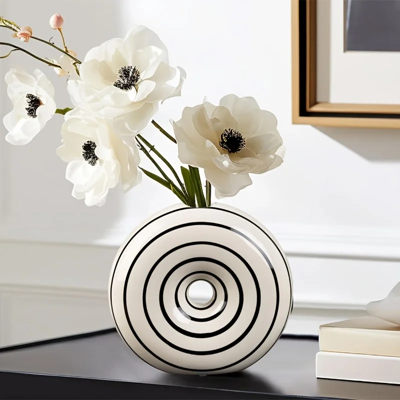 

European Ceramic Vase Handmade Vintage Home Decor for Living Room Dried Flower Arrangement