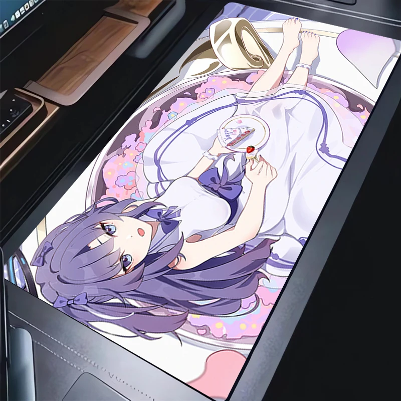 لوحة ماوس للكمبيوتر المحمول الأزرق الأرشيف Yuuka Kawaii مكتب ماوس حصيرة الكمبيوتر HD طباعة أنيمي فتاة ماوس ملحقات الألعاب لوحة المفاتيح لطيف #4