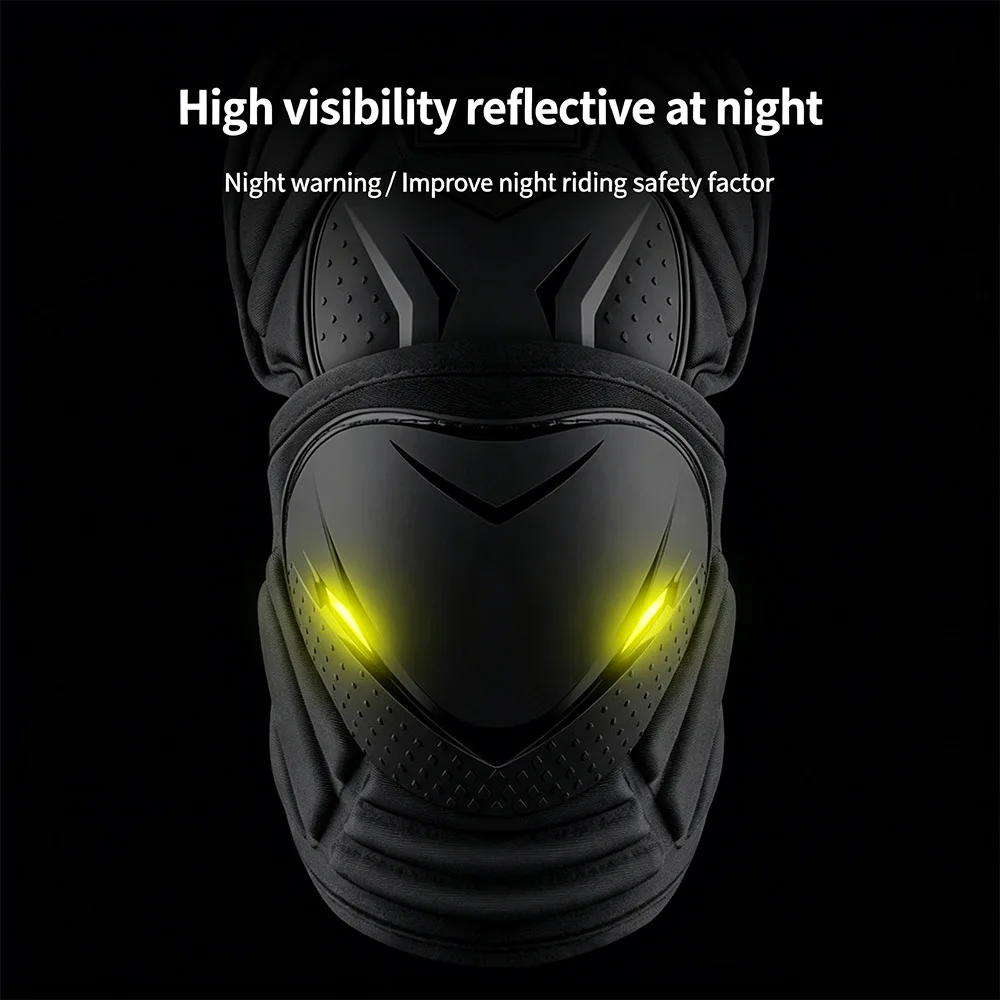 EU CE Certified Motocross Knee Pads Articulated Joint Design Free Flex Shockproof Anti-drop Motorcycle Riding Knee Protection
