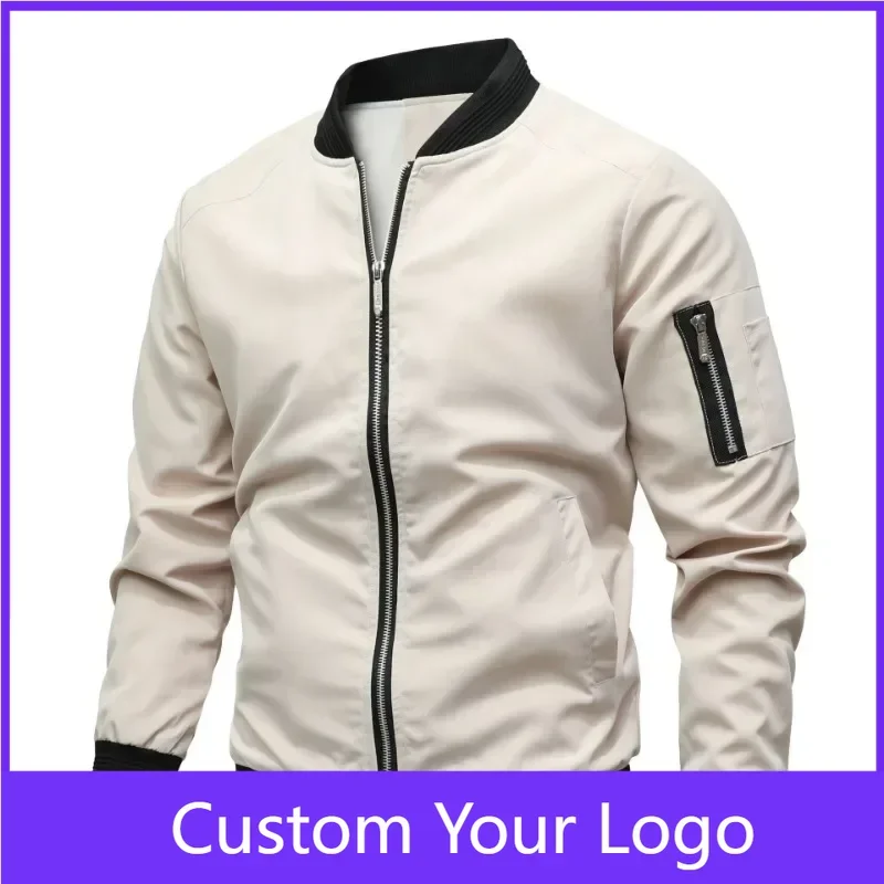 

Men's Bomber Jackets Lightweight Casual Spring Fall Windbreaker Zip Up Coat with Pocket Working Hiking Sports Outdoor Sportwear