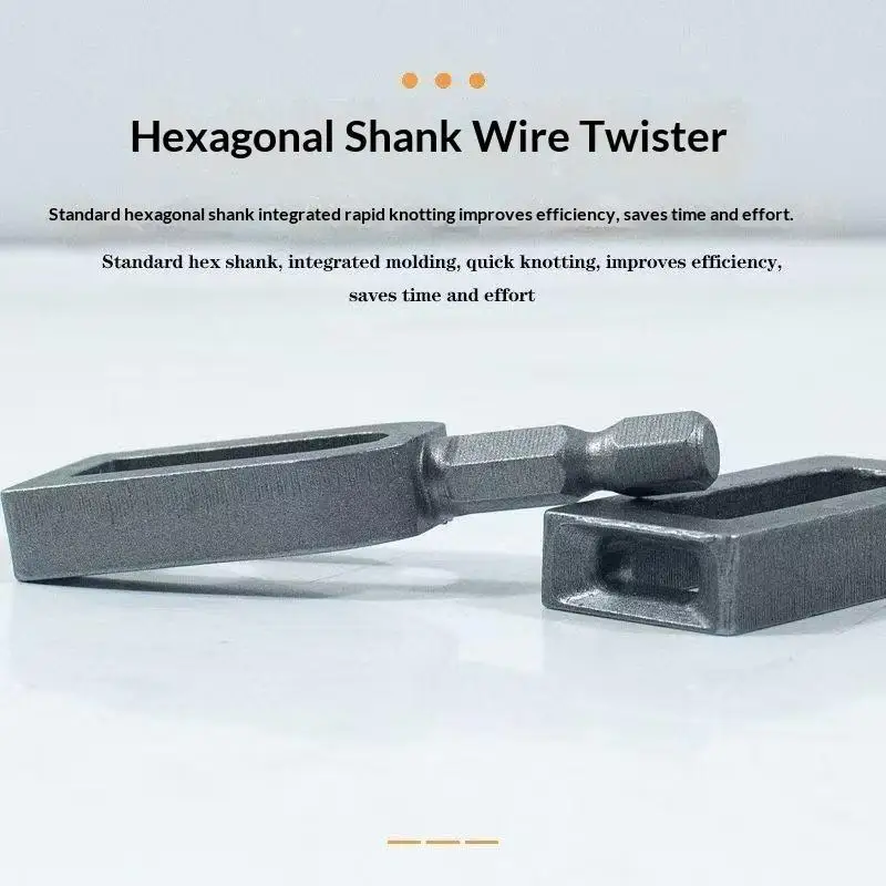 

1PC Large Diameter Multi-Functional Wire Twisting Tool Standard Hexagonal Shank Compact Size Iron Wire Knotting Connector