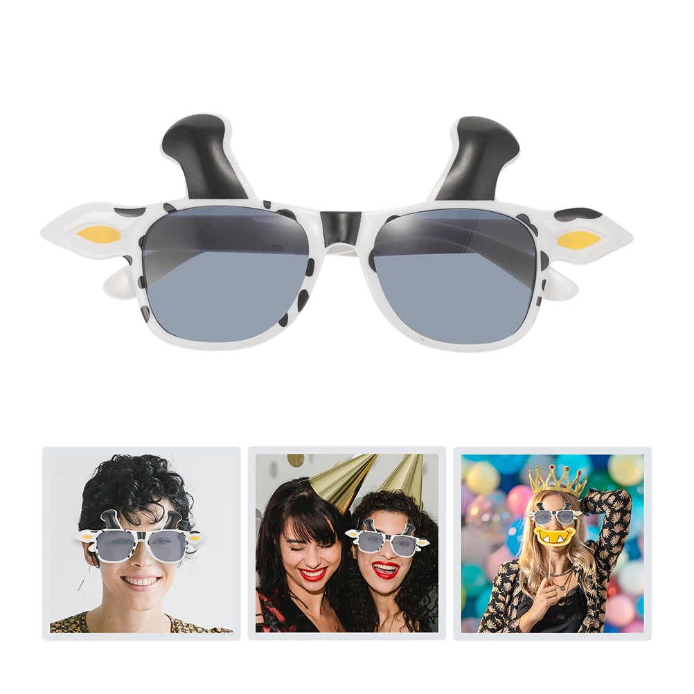 

2pcs Cute Cartoon Cow Animal Glasses Eyeglasses Party Props Costume Sunglasses For Adults Funny Birthday Masquerade Photo Booth