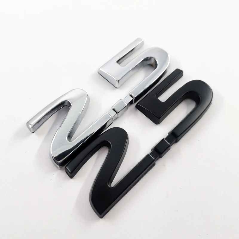 Metal 2.5 Output Number Letter Car Auto Side Rear Emblem Badge Sticker Decal Replacement For Nissan 2.5 car sticker emblem