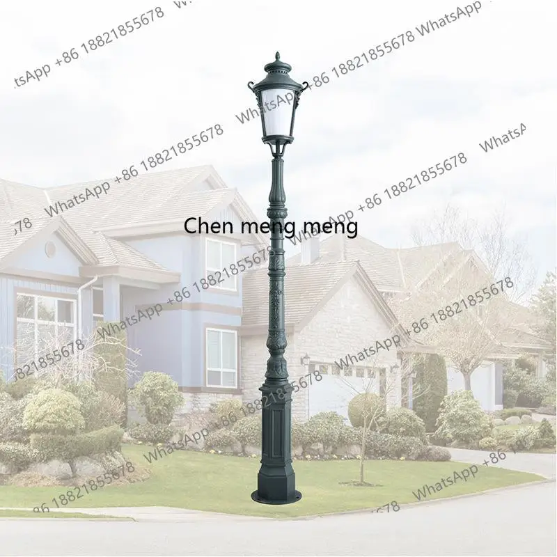 

3M LED European single head fine cast aluminum garden light retro classic park villa outdoor light