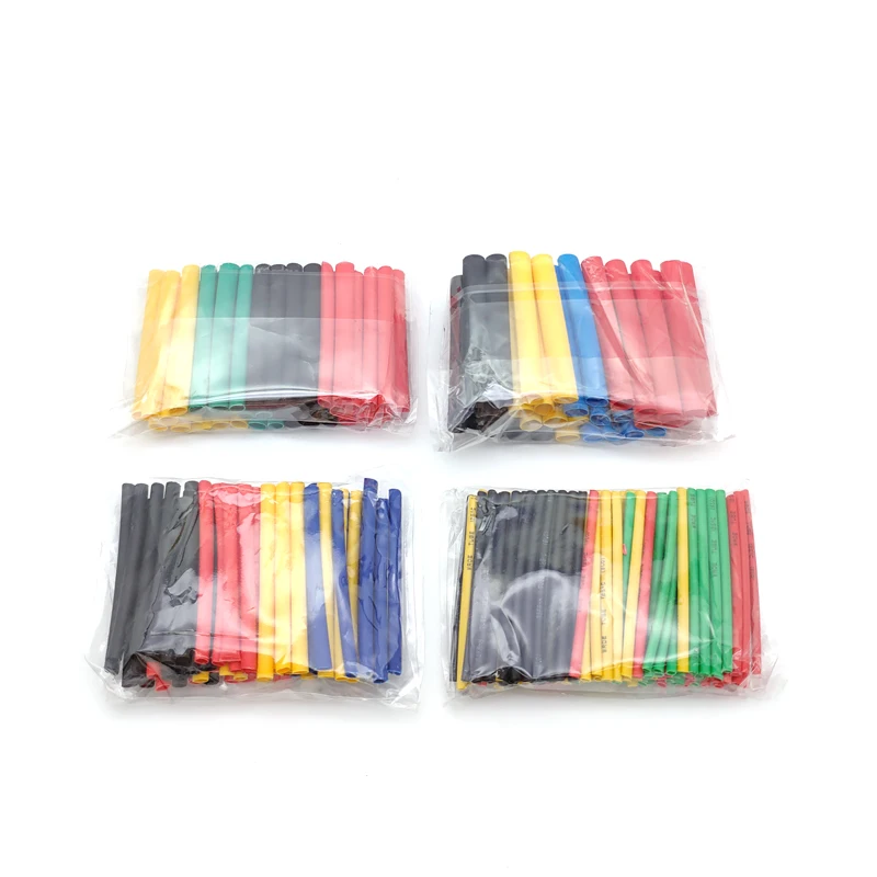 328Pcs Sleeving Wrap Wire Car Electrical Cable Kits Heat Shrink Tube Tubing Polyolefin 8 Sizes Mixed Color