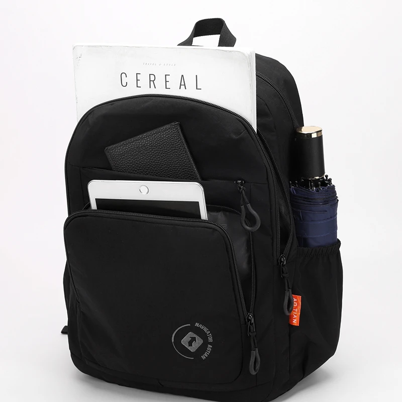 New Large Capacity Casual Commuter Travel Unisex Backpack Multi-Pocket Lightweight Laptop Bag Student Bookbag Nylon Material