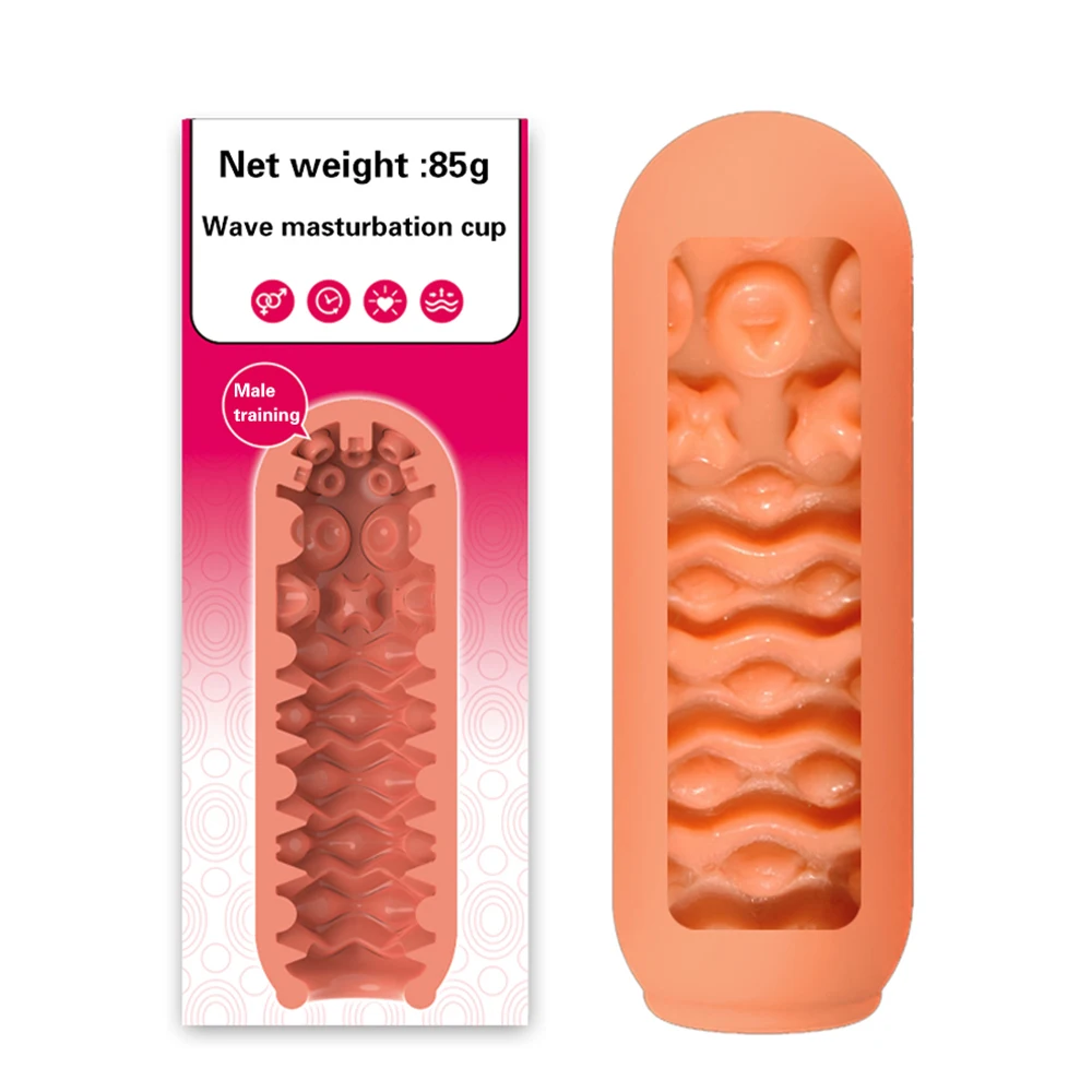 Male Masturbator Cup Sex Toy for Men Soft TPE Cock Training Sex Shop Glans Trainer Penis Sleeve Delay Exercise Adult Products