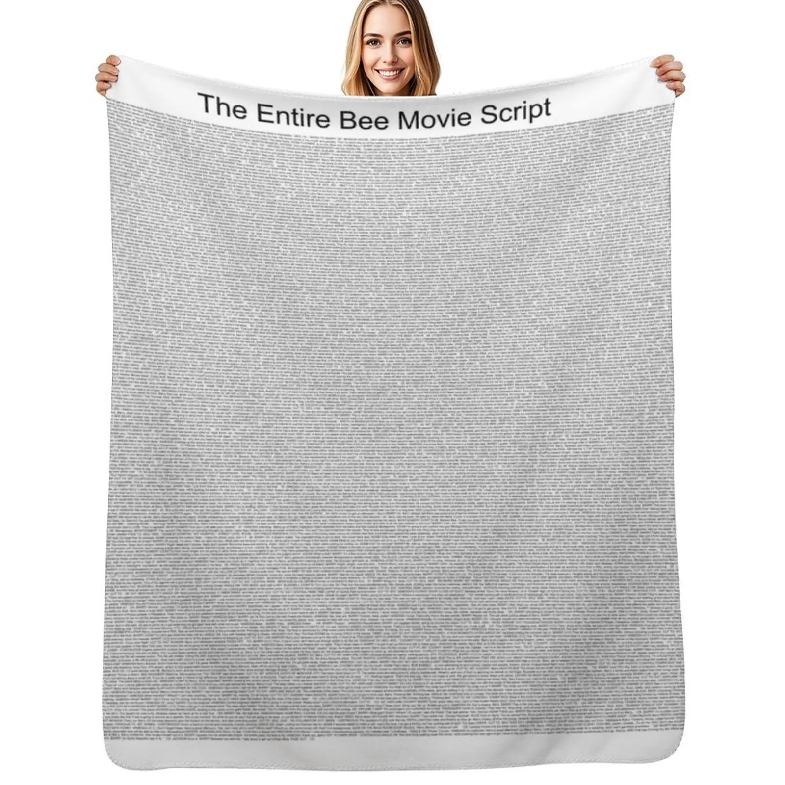 The Entire Bee Movie Script Throw Blanket Sofa wednesday Hair Luxury Designer Picnic manga Blankets