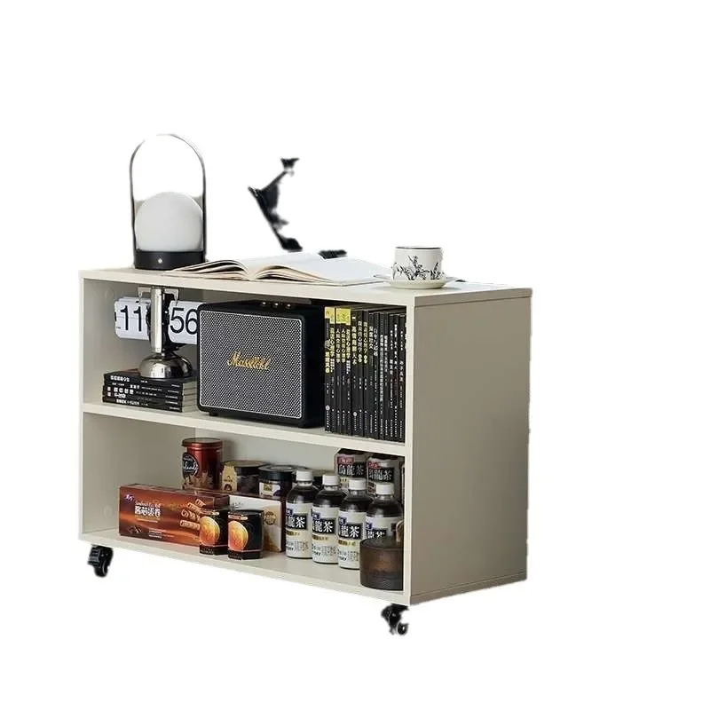 Living room sofa retro American bedroom side mobile coffee table trolley