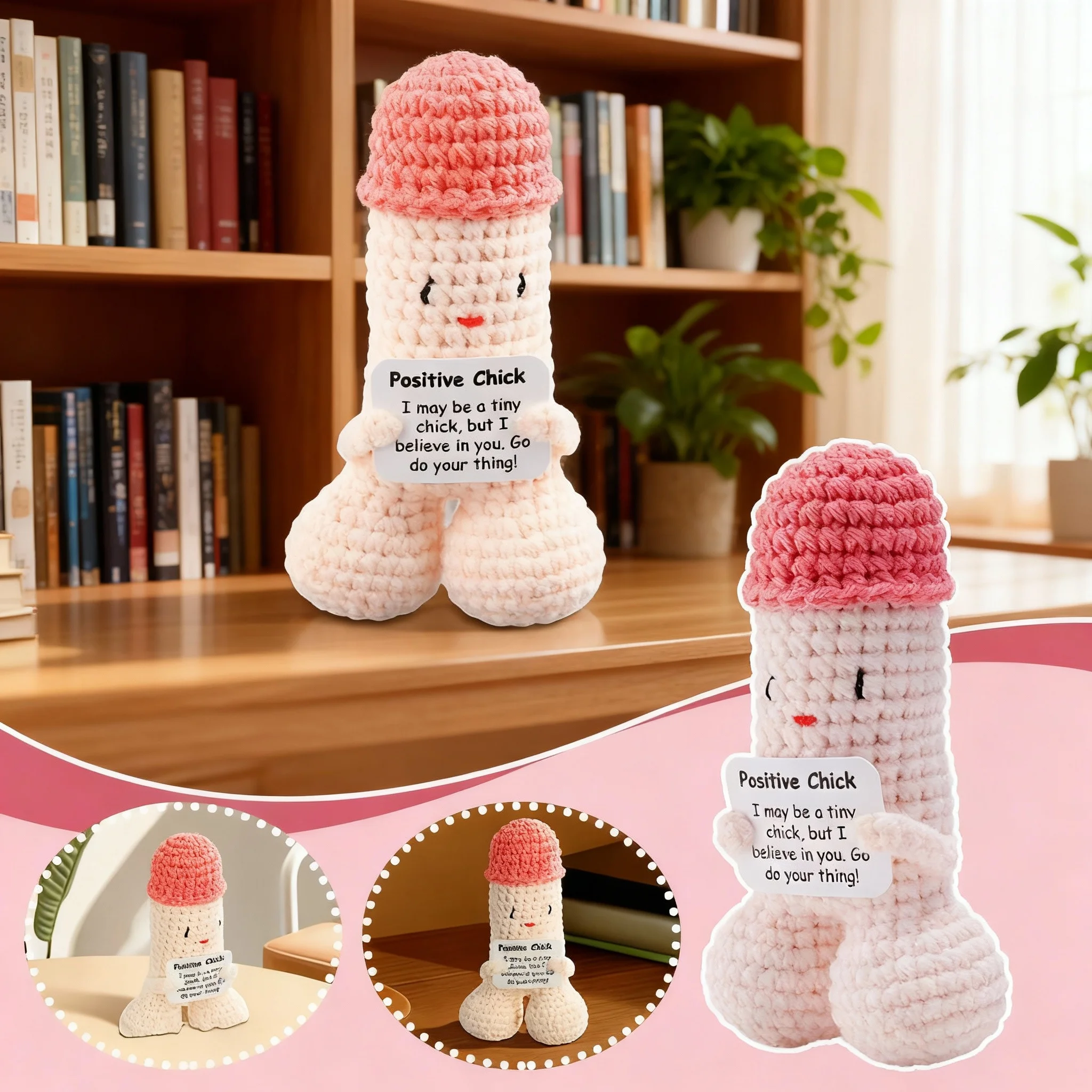 

Вязаные крючком куклы с положительной энергией, мини-карманные обнимашки, плюшевая вязаная кукла ручной работы, подарки ручной работы, вязаные крючком животные, украшение для рабочего стола