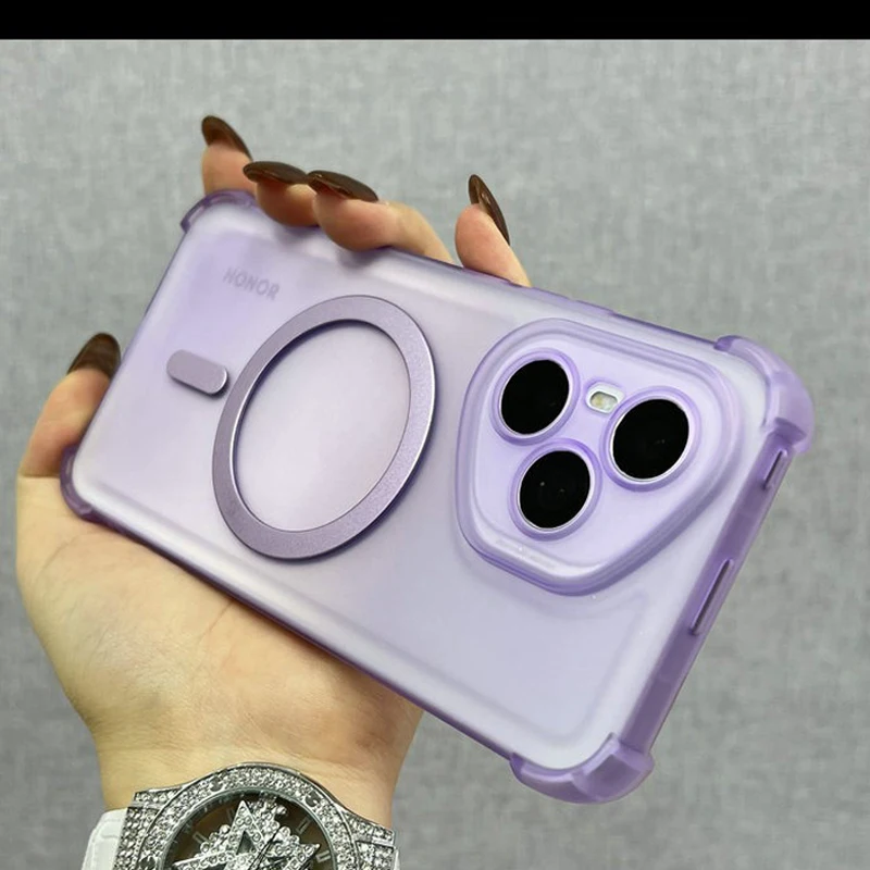 For Honor400Lite Case Airbag Shockproof Magnetic Wireless Charging Case For Honor 400 300 200 100 90