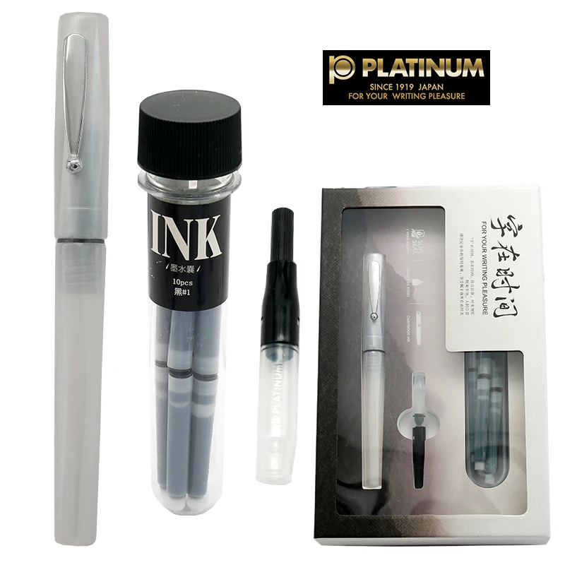 

The PLATINUM Platinum Birthstone Pearl Fai Fountain Pen Ink Capsule Set Gift Box Platinum Word in Time