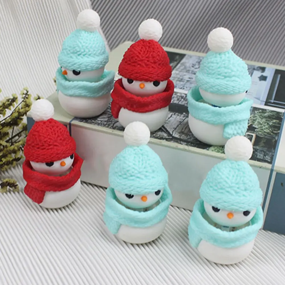 3D Printed Mini Clicker Ornament Lightweight Creative Christmas Snowman Figurine Decorative Relaxation