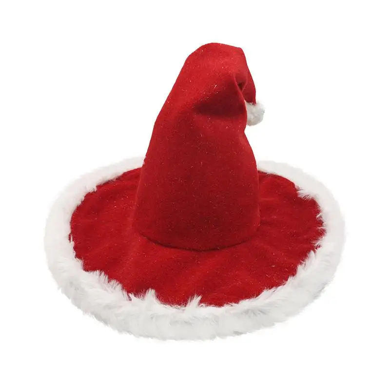 Red Witch Hat Headwear Christmas Santa Hat In Red Classic New Year Parties Hat Costume For Easter Children's Day Birthday